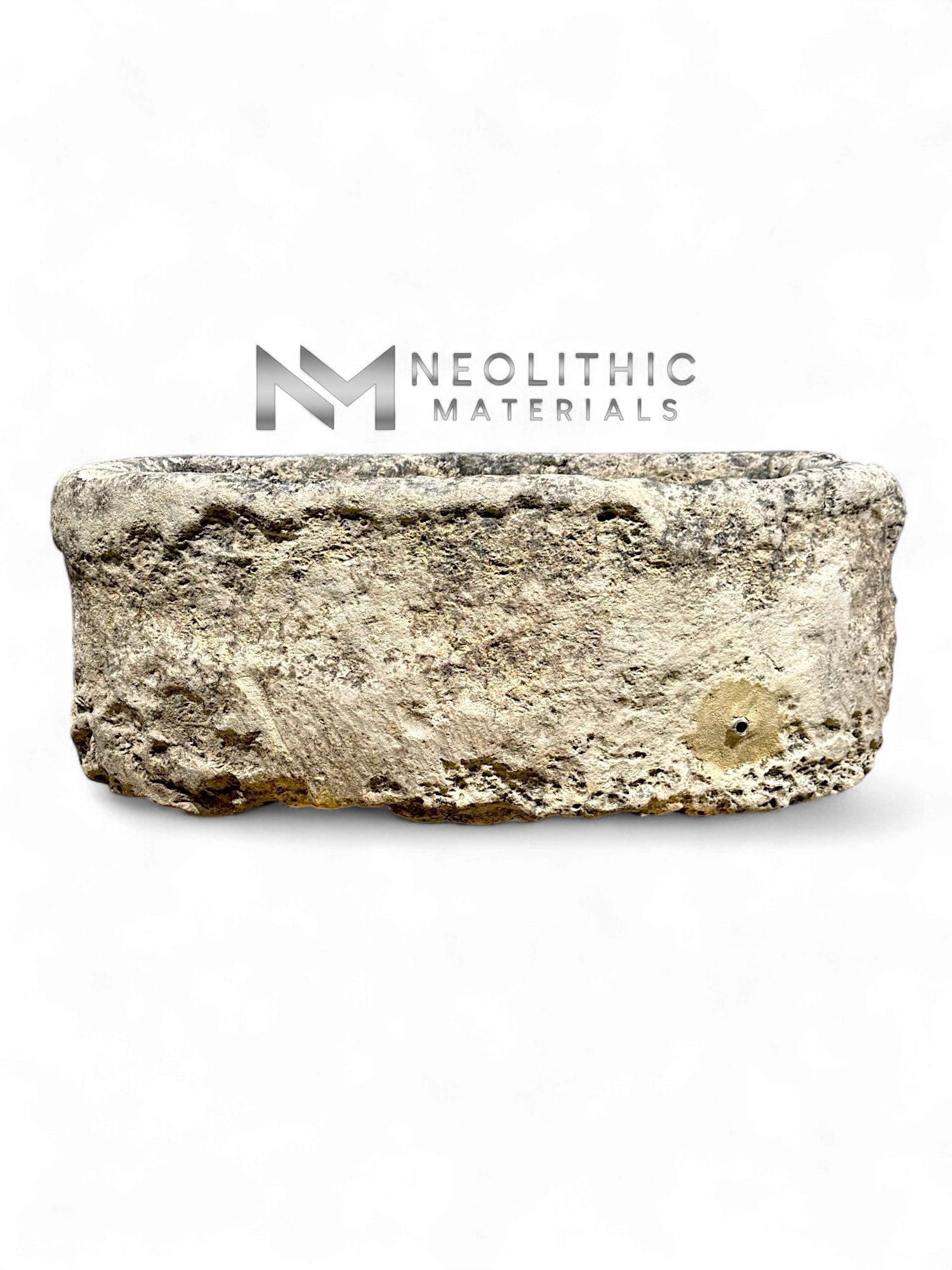 Antique French Limestone Half Moon Trough - Image 8